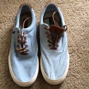 Light blue polo shoes
